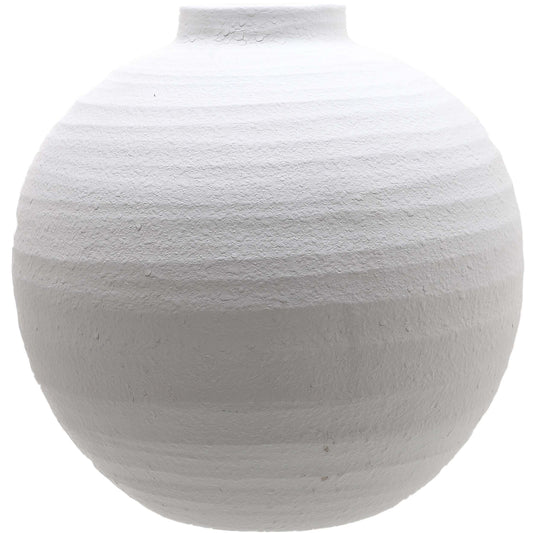 Dunaverty Large Matt White Ceramic Vase